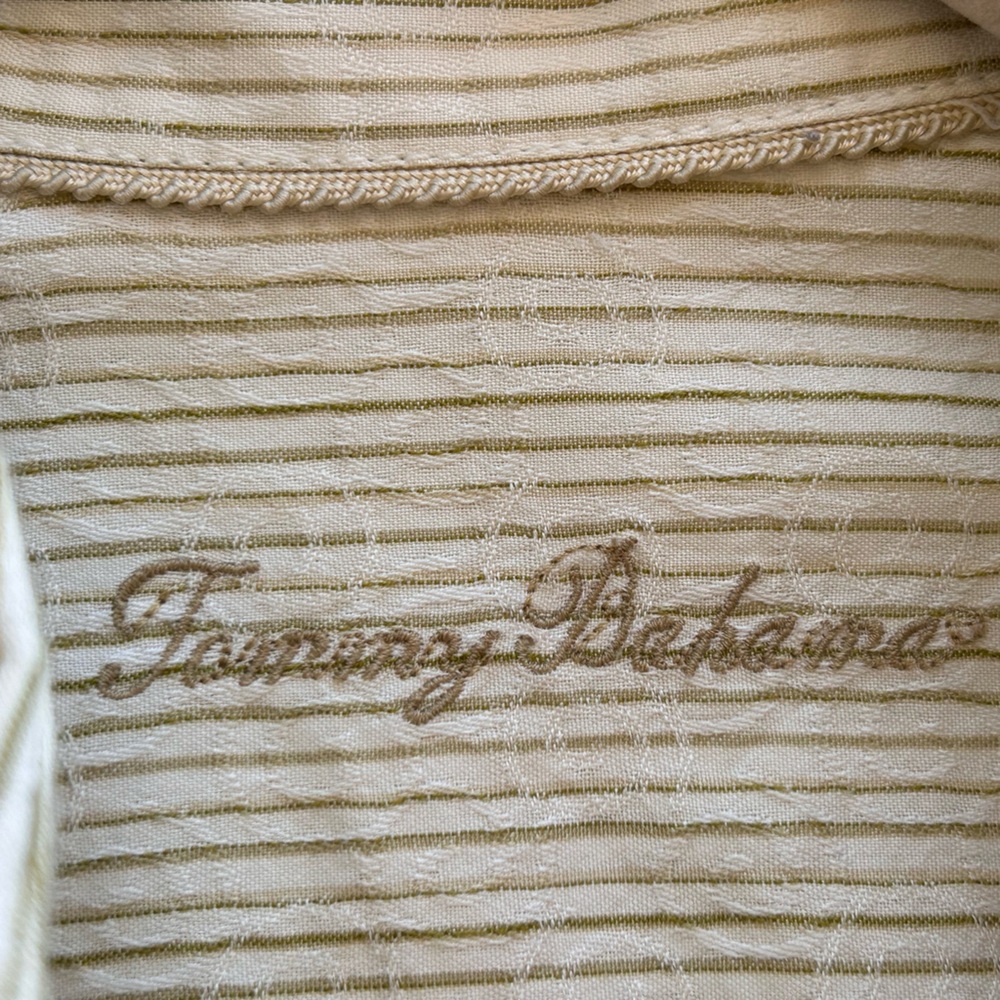 Tommy Bahama Men’s Silk Blend Embroidered Shirt Medium‎ - Picture 2 of 13